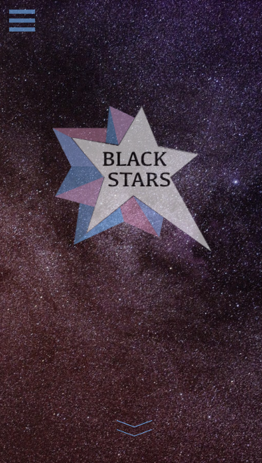 first picture of blackstars mobile website, première image du site mobile blackstars